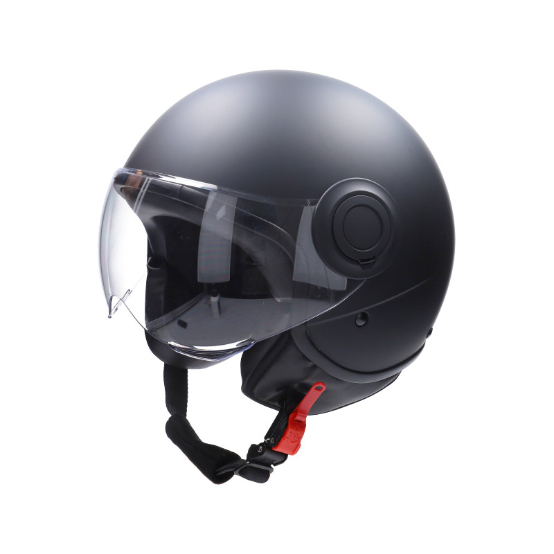 helmet CAB demi-jet E-06 label inside black (nw E-mark) XS black matte/black